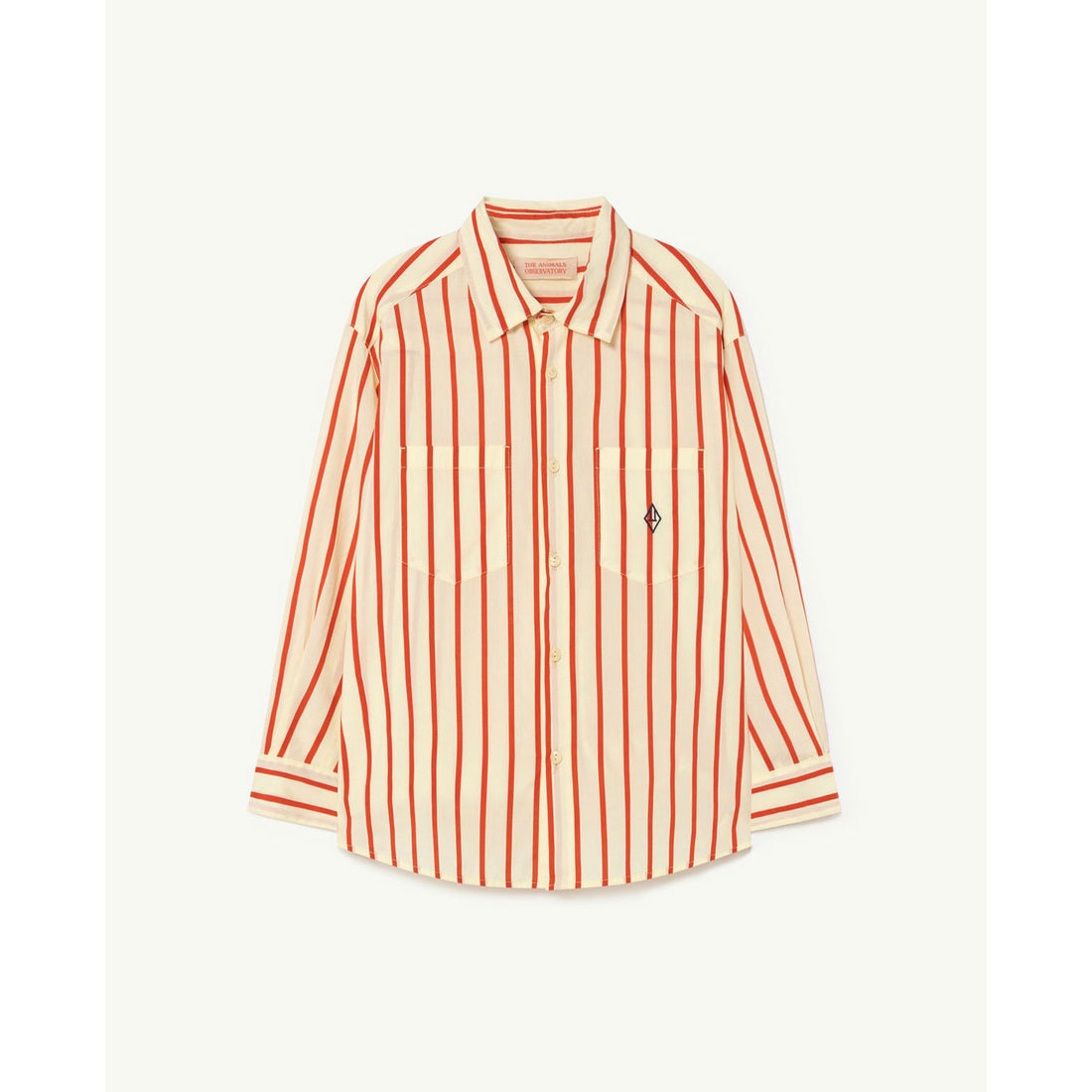 The Animals Observatory Yellow Stripe Wolf Kids Shirt