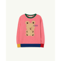 The Animals Observatory Pink Bear Bull Kids Sweater