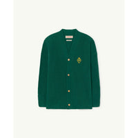 The Animals Observatory Green Logo Plain Raccoon Cardigan