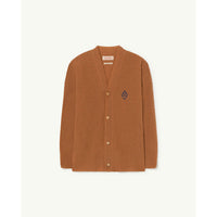 The Animals Observatory Brown Logo Plain Raccoon Cardigan