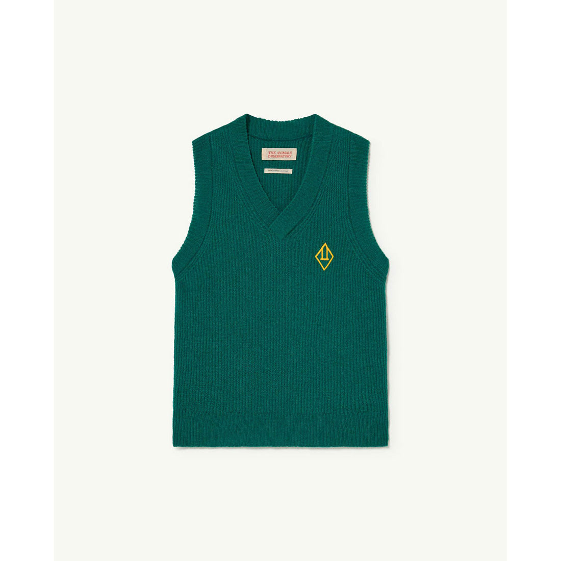 The Animals Observatory Green Logo Plain Bat Vest