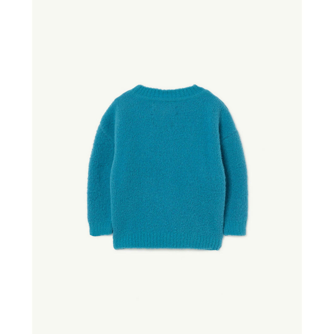 The Animals Observatory Blue Graphic Bull Baby Sweater