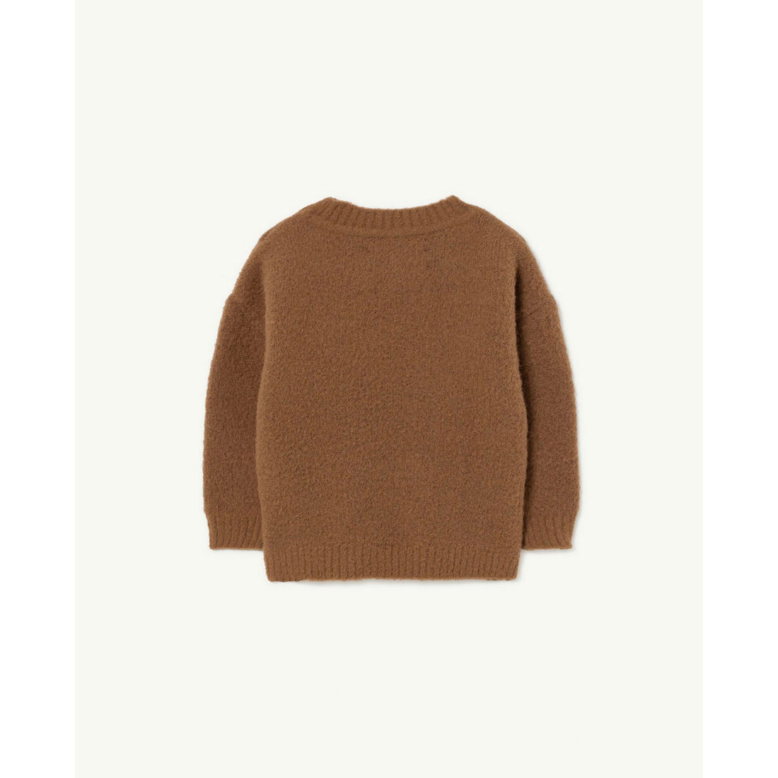 The Animals Observatory Brown Graphic Bull Baby Sweater