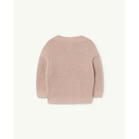 The Animals Observatory Beige Graphic Bull Baby Sweater