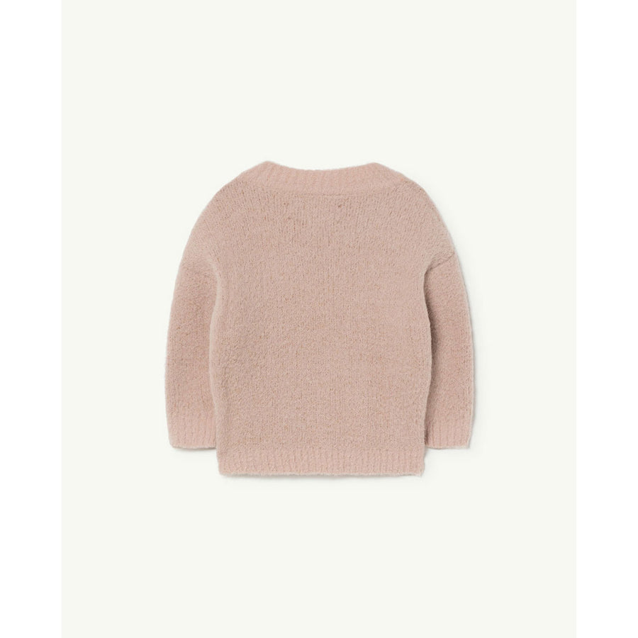 The Animals Observatory Beige Graphic Bull Baby Sweater