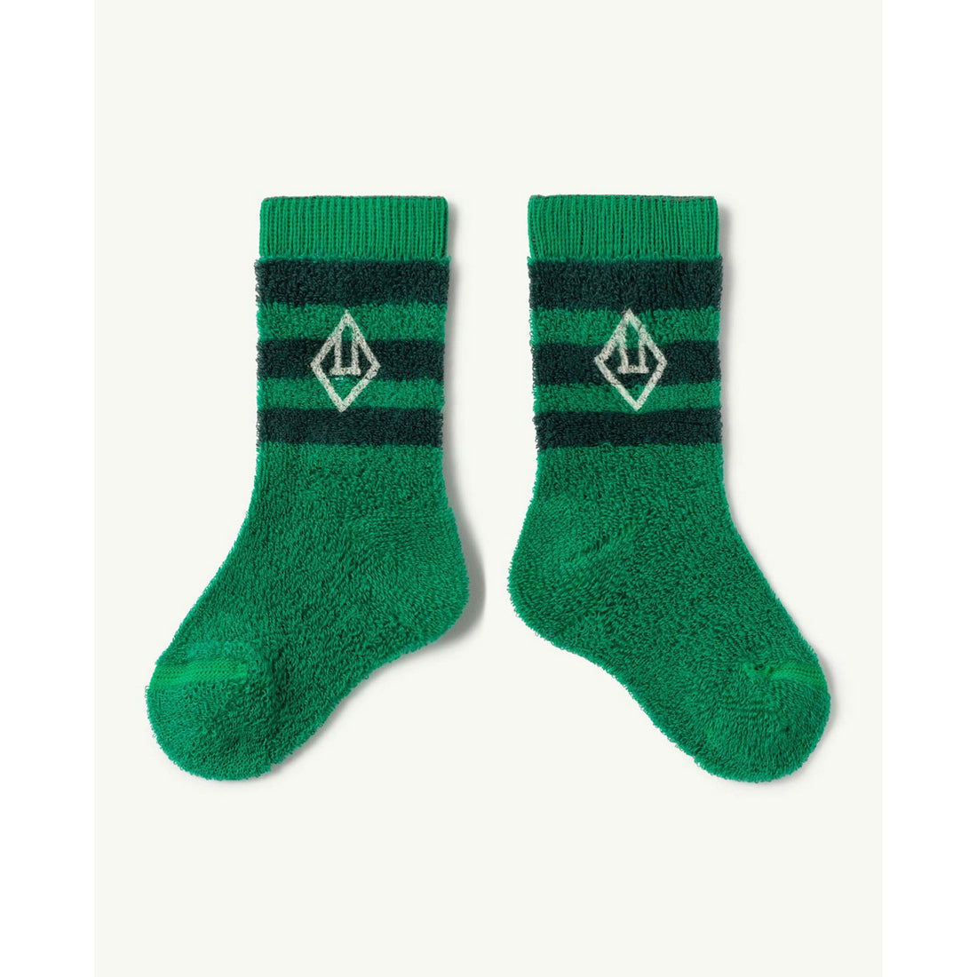 The Animals Observatory Green Logo Skunk Baby Socks