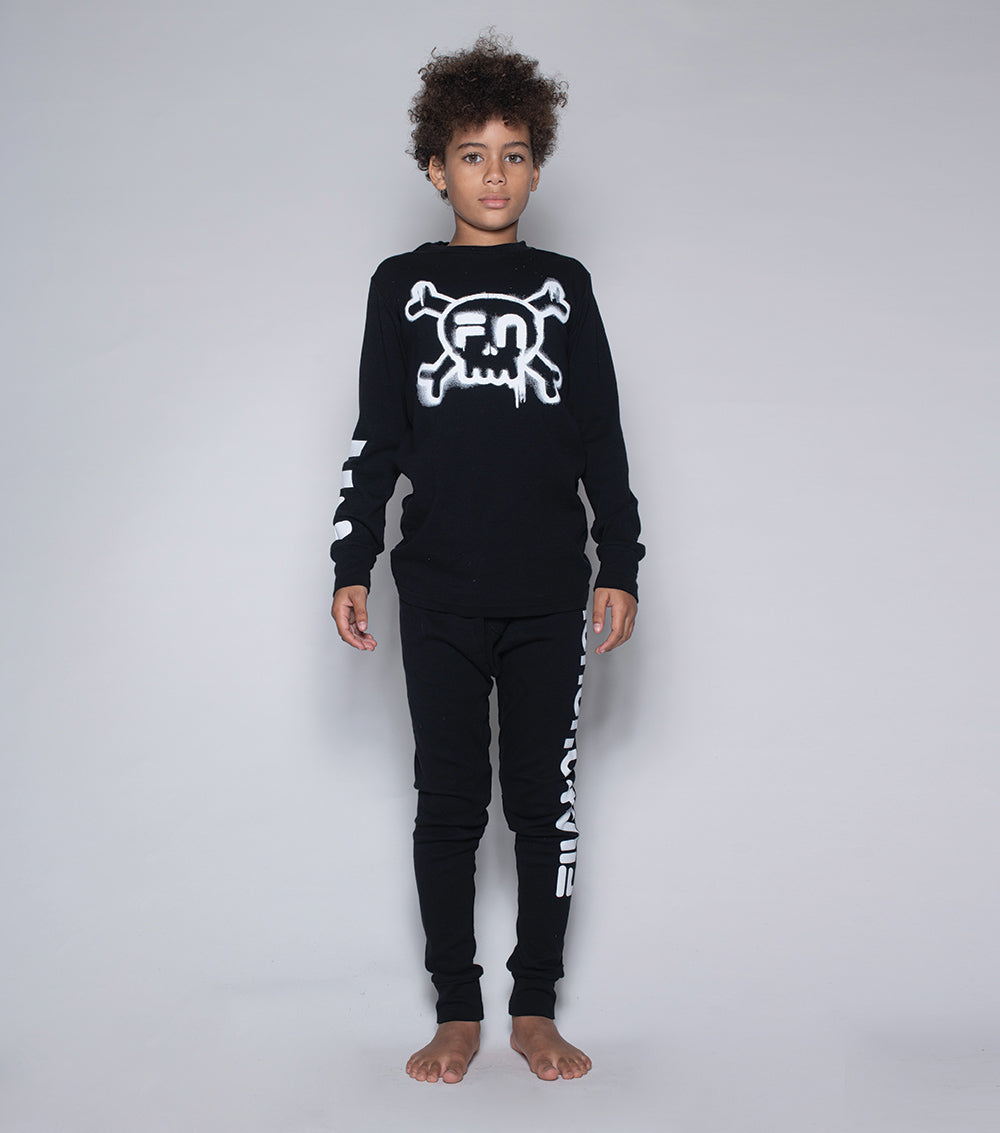 NUNUNU Black Fila X Nununu Skull Loungewear