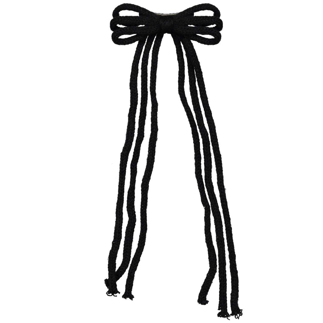 Knot Hairbands Yarn Bow Clip // Black