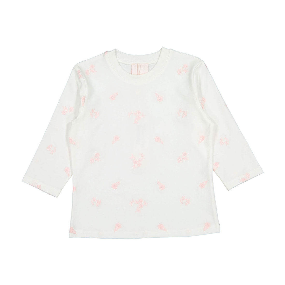 Steph White/Pink Embroidered T-Shirt