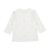 Steph White/Pink Embroidered T-Shirt