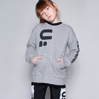 NUNUNU Heather Grey Fila X Nununu Deconstructed Sweatshirt