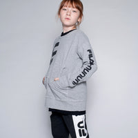 NUNUNU Heather Grey Fila X Nununu Deconstructed Sweatshirt