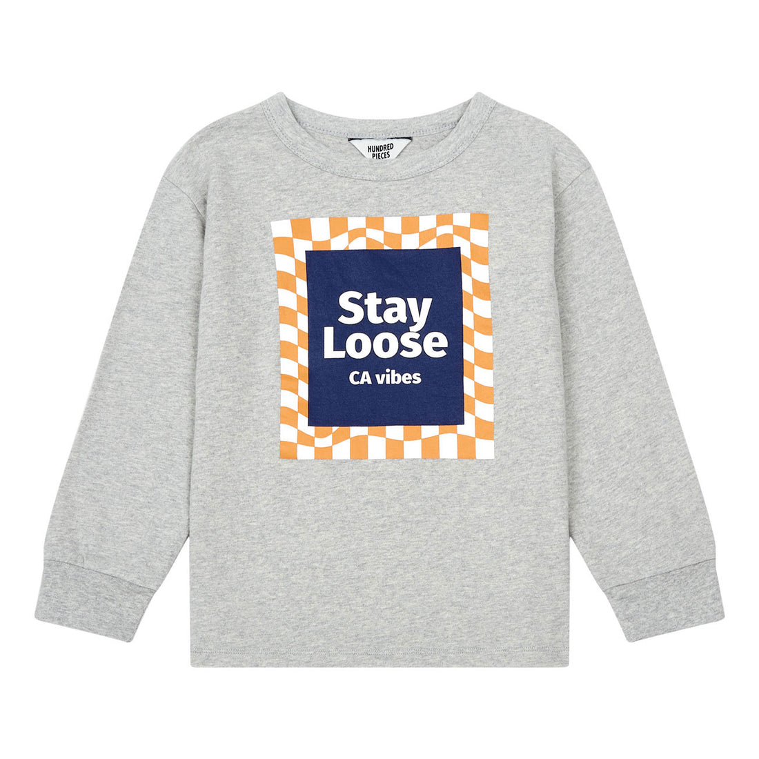 Hundred Pieces Heather Grey Organic Cotton Stay Loose Long Sleeves T-Shirt