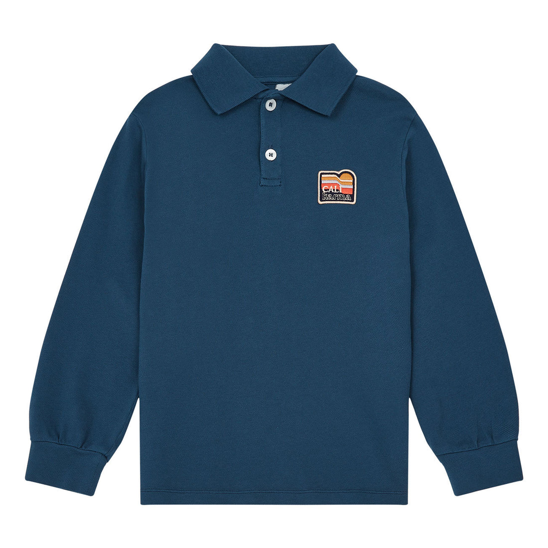 Hundred Pieces Work Blue Long Sleeves Polo
