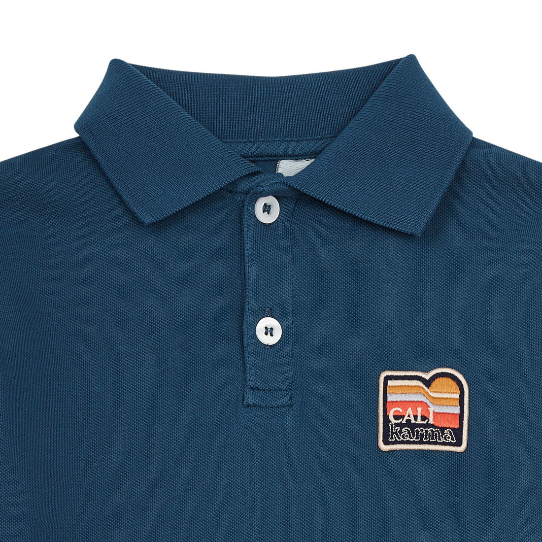 Hundred Pieces Work Blue Long Sleeves Polo