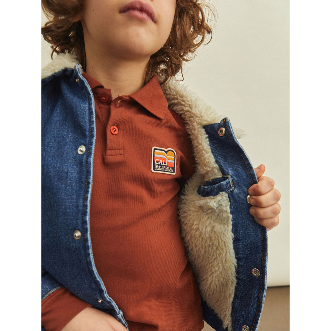 Hundred Pieces Rust Long Sleeves Polo