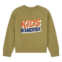 Hundred Pieces Moss Green Organic Cotton Kids In America Sweatshirt