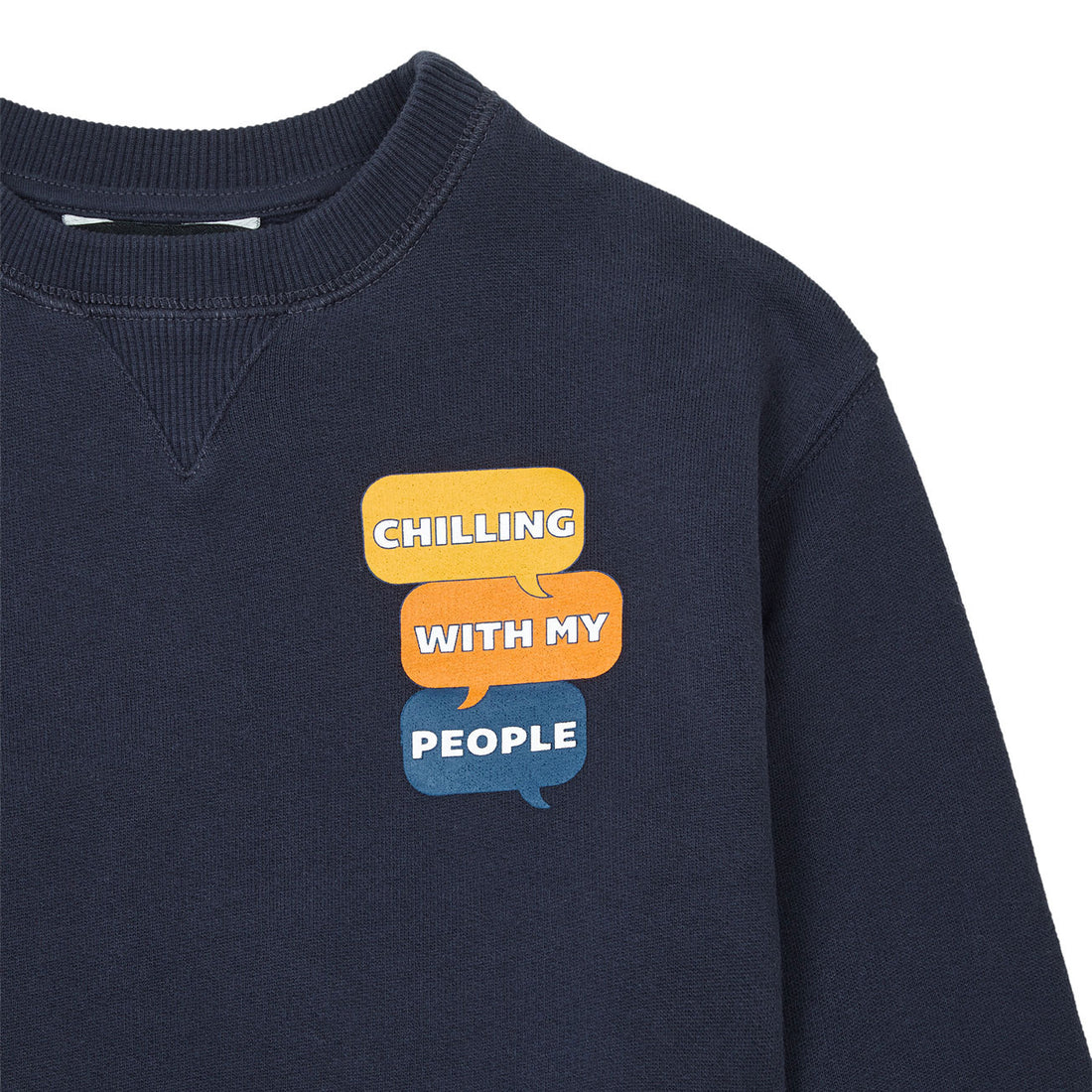 Hundred Pieces Navy Organic Cotton Chilling Sweatshirt