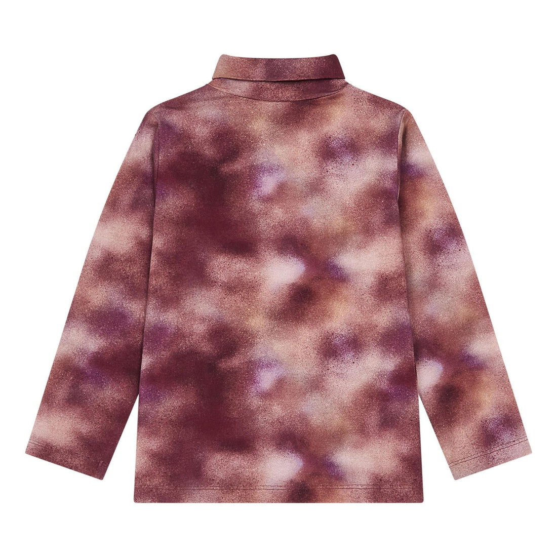 Hundred Pieces Aop Blur Burgundy Organic Cotton Blur Burgundy Turtleneck Pullover