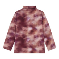 Hundred Pieces Aop Blur Burgundy Organic Cotton Blur Burgundy Turtleneck Pullover