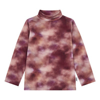 Hundred Pieces Aop Blur Burgundy Organic Cotton Blur Burgundy Turtleneck Pullover