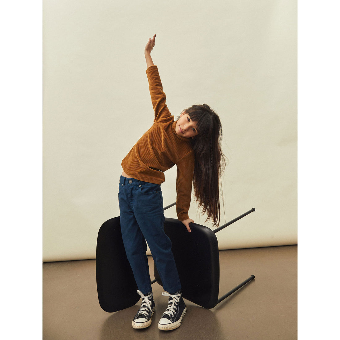Hundred Pieces Ocre Organic Cotton Turtleneck