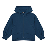 Hundred Pieces Work Blue Organic Cotton Zipped Hoodie