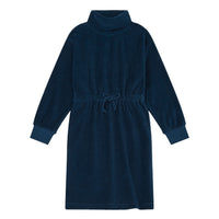 Hundred Pieces Work Blue Long Organic Velvet Dress