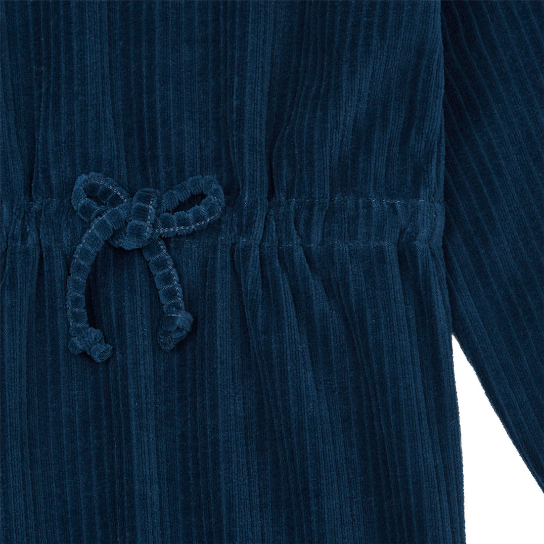 Hundred Pieces Work Blue Long Organic Velvet Dress