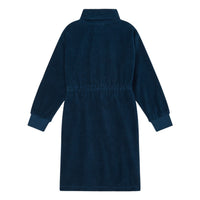 Hundred Pieces Work Blue Long Organic Velvet Dress