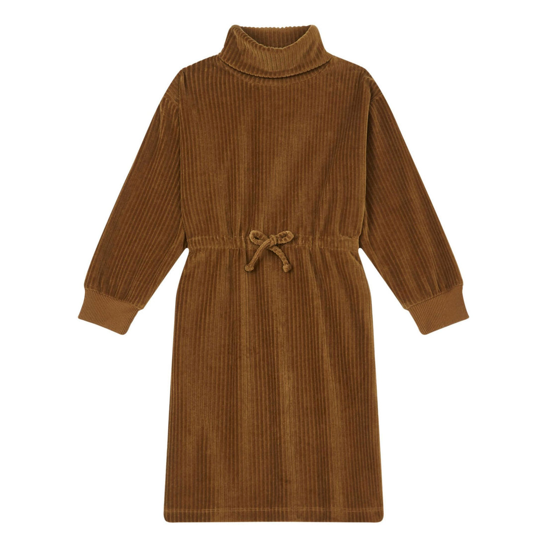 Hundred Pieces Ocre Long Organic Velvet Dress