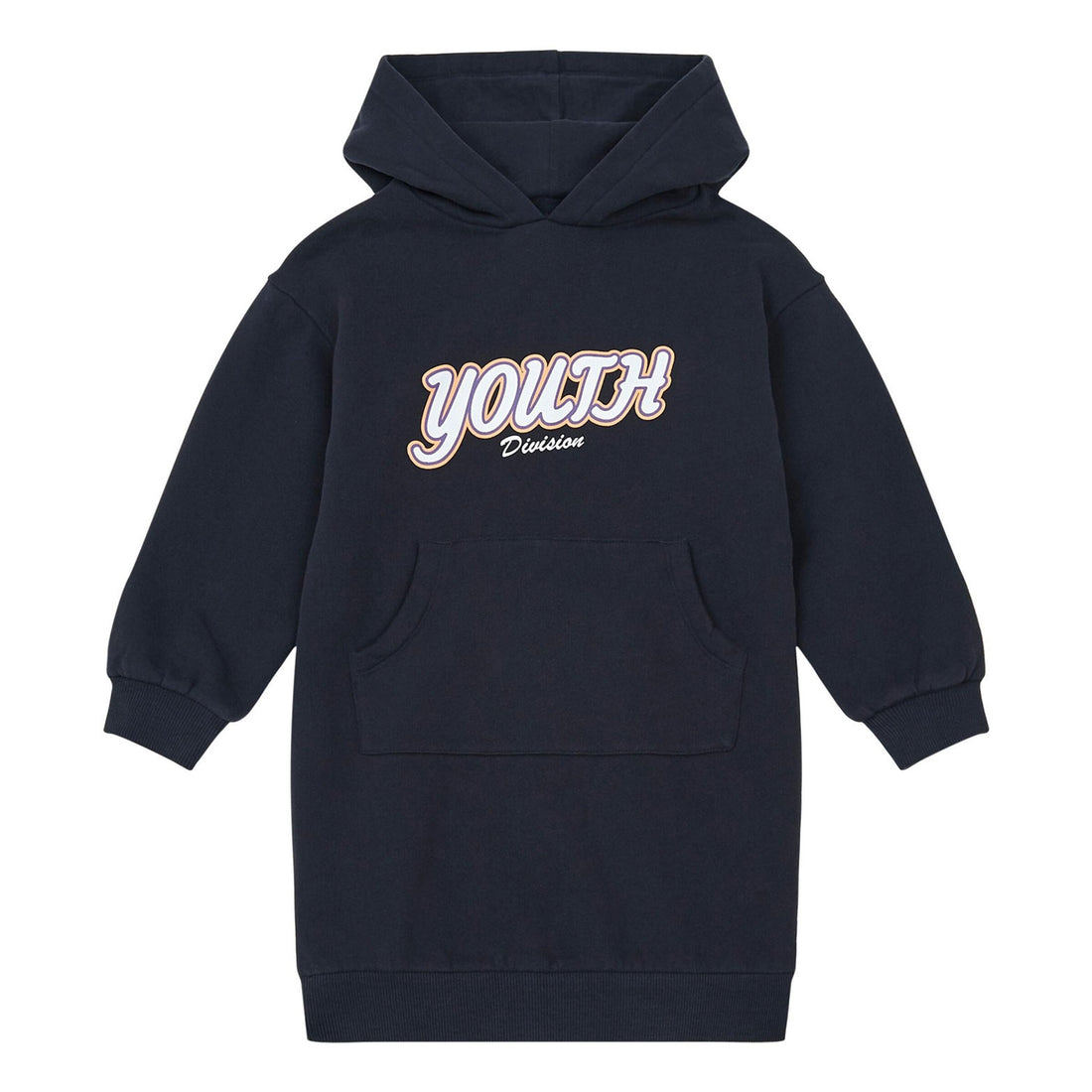 Hundred Pieces Off Black Organic Cotton Youth Division Hoodie Dress