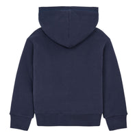 Hundred Pieces Navy Blue Organic Cotton Zipped Sweatshirt Sherpa Lined