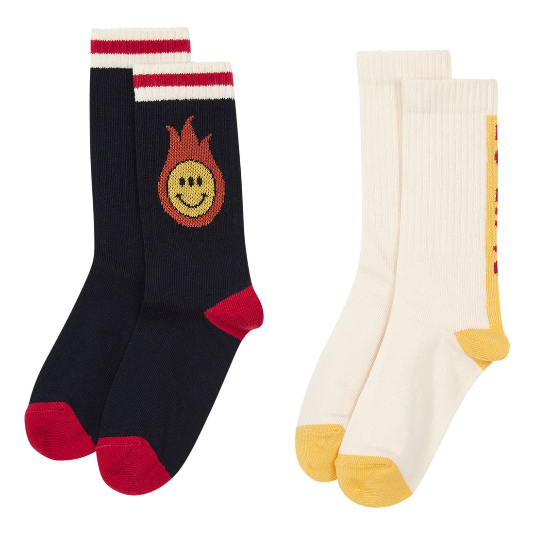 Hundred Pieces Navy Blue Pack 2 Pairs Of Socks Flamme Outsiders