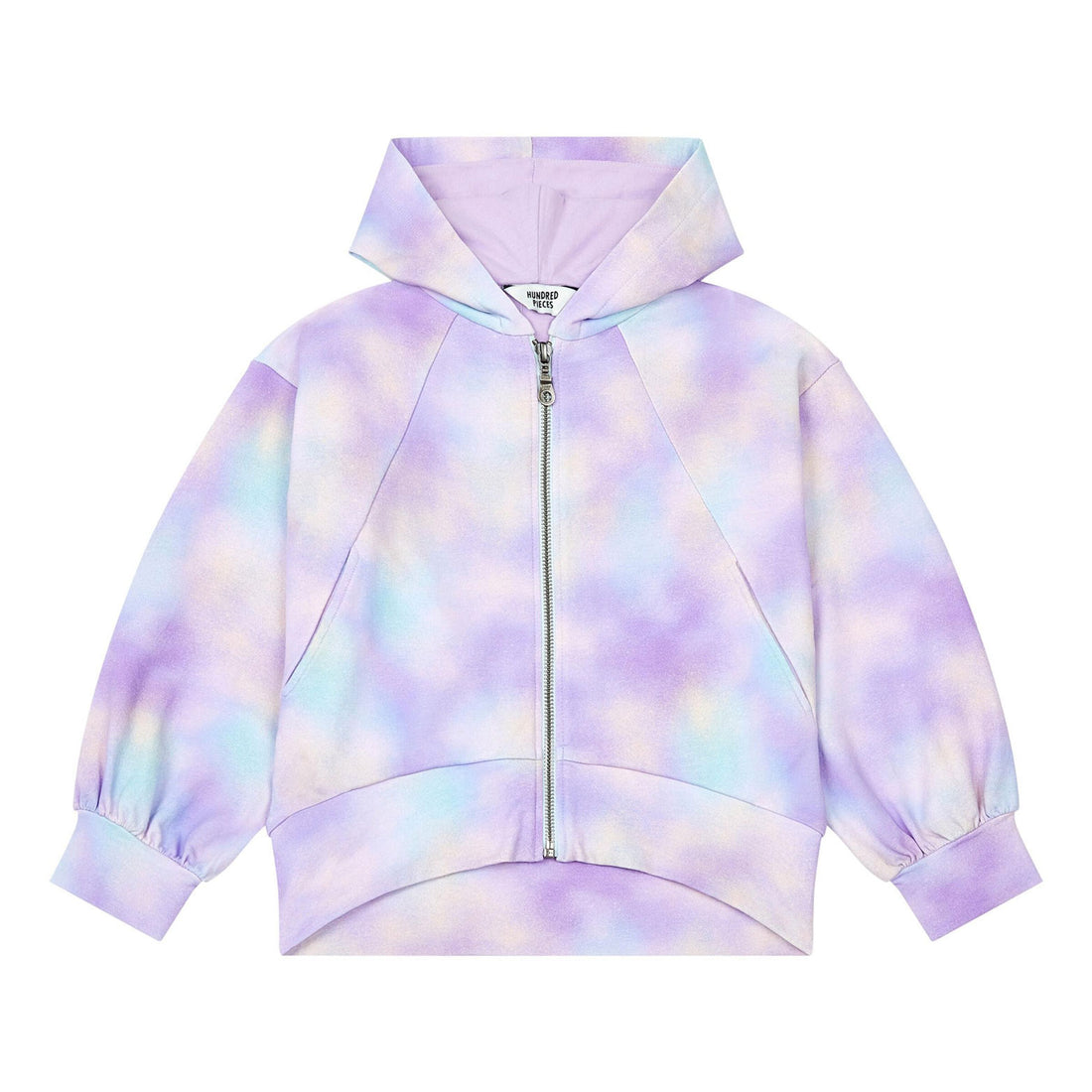Hundred Pieces Zip-Up Tie-Dye Hoodie