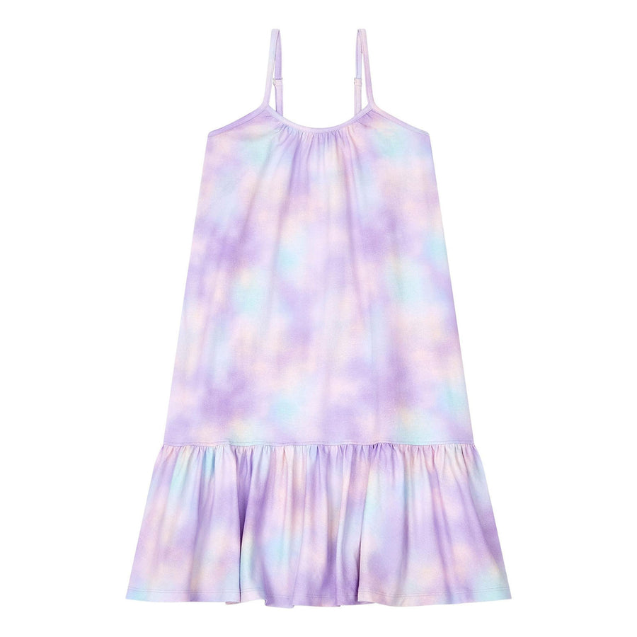 Hundred Pieces Frill Tie-Dye Maxi Dress