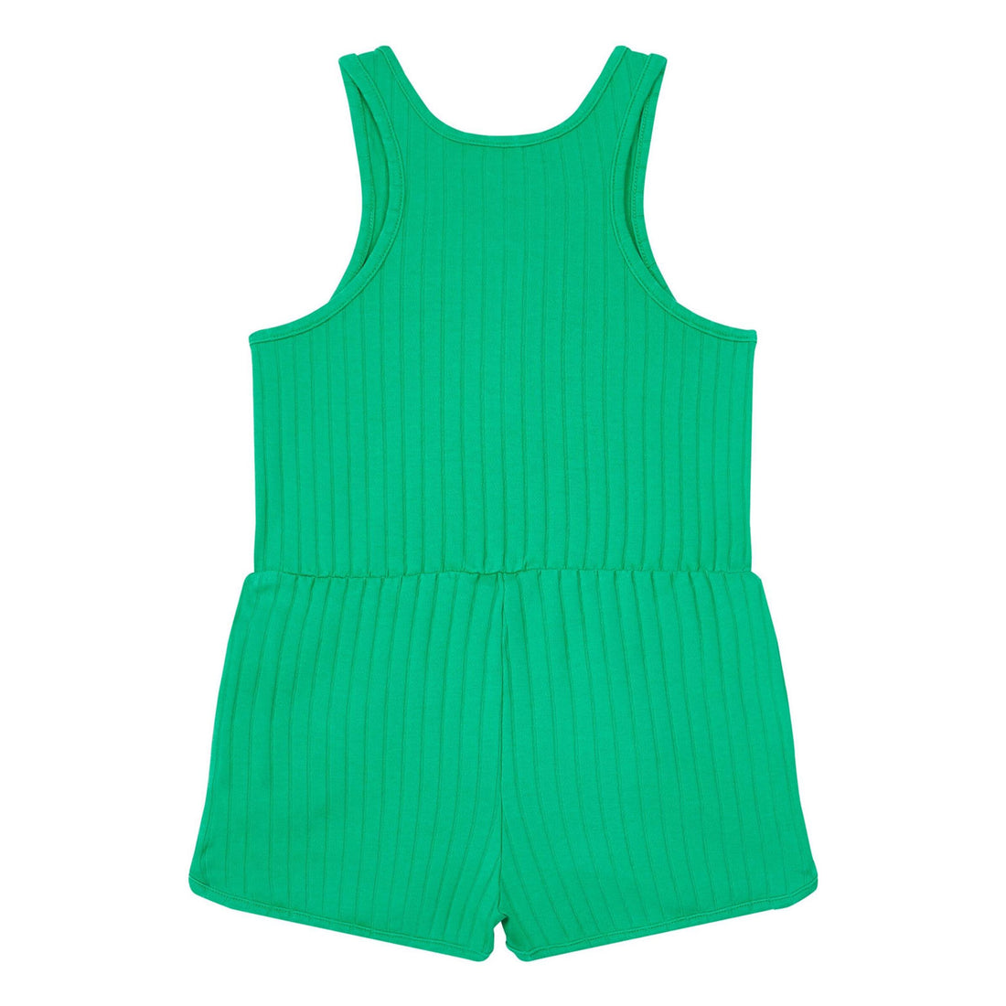 Hundred Pieces Green Ribbed Playsuit