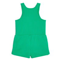Hundred Pieces Green Ribbed Playsuit