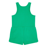 Hundred Pieces Green Ribbed Playsuit