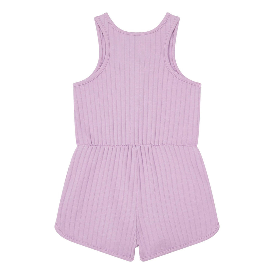 Hundred Pieces Mauve Ribbed Playsuit