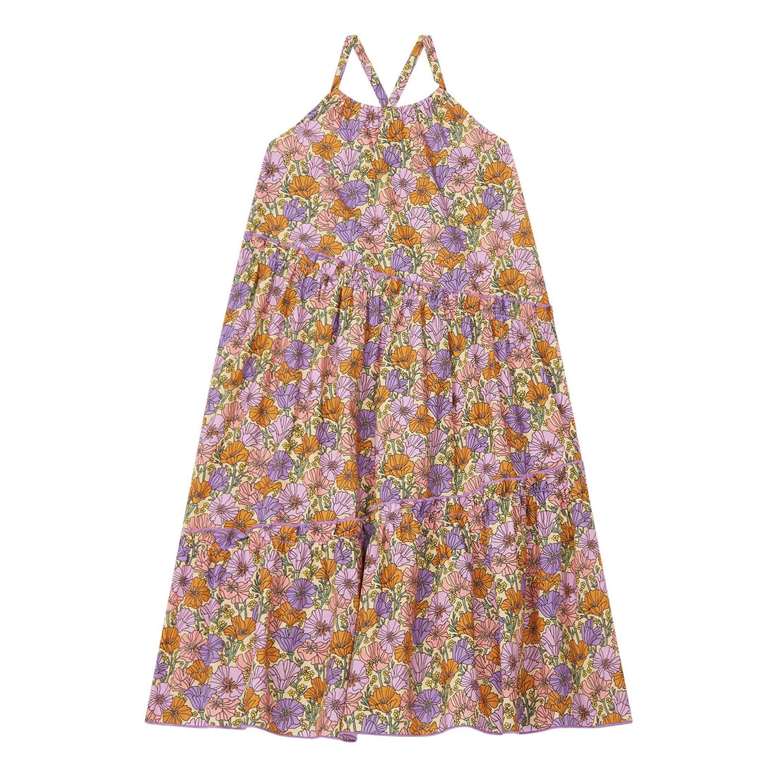 Hundred Pieces Long Daisies Flowy Dress