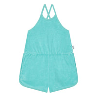 Hundred Pieces Aqua Organic Terry Cloth Playsuit