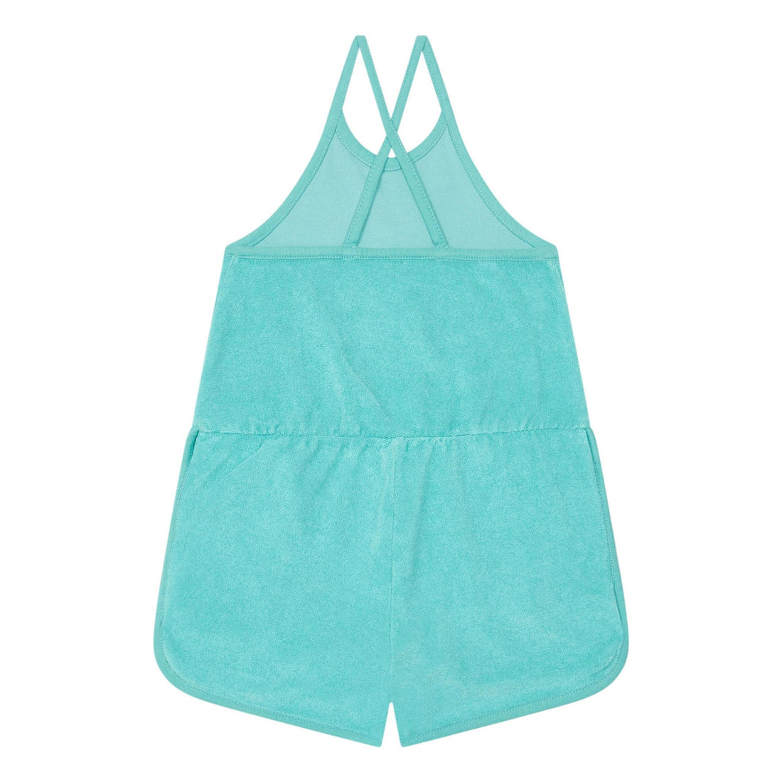 Hundred Pieces Aqua Organic Terry Cloth Playsuit