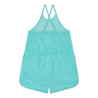 Hundred Pieces Aqua Organic Terry Cloth Playsuit