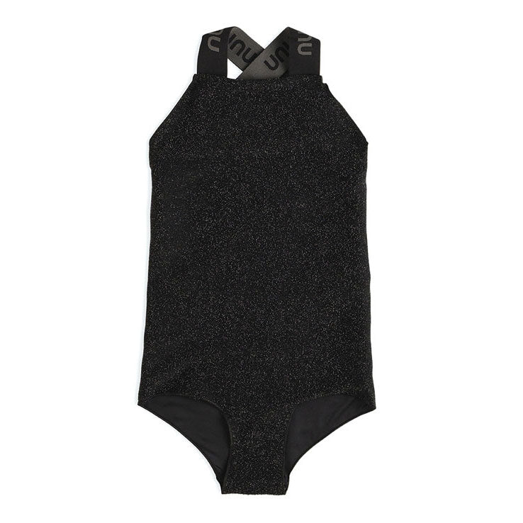 NUNUNU Sprinkled Black Sporty Swimsuit