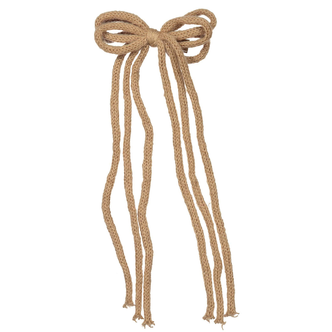Knot Hairbands Yarn Bow Clip // Caramel