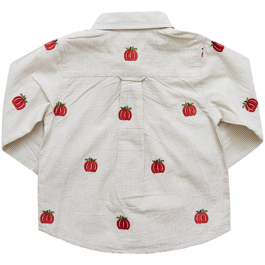 Pink Chicken Jack Shirt - Pumpkin Embroidery