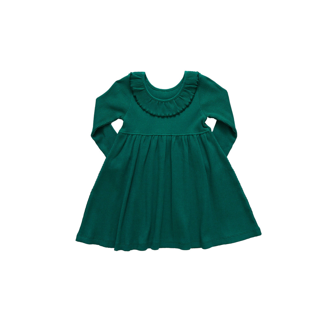 Pink Chicken Organic Princess Diana Rib Dress - Evergreen