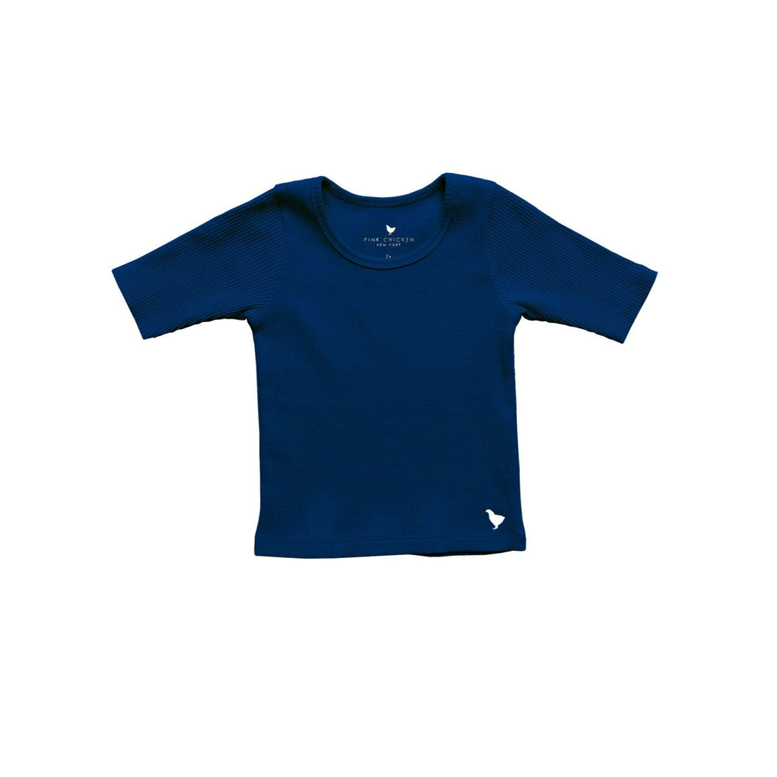 Pink Chicken Organic Rib Top - Navy
