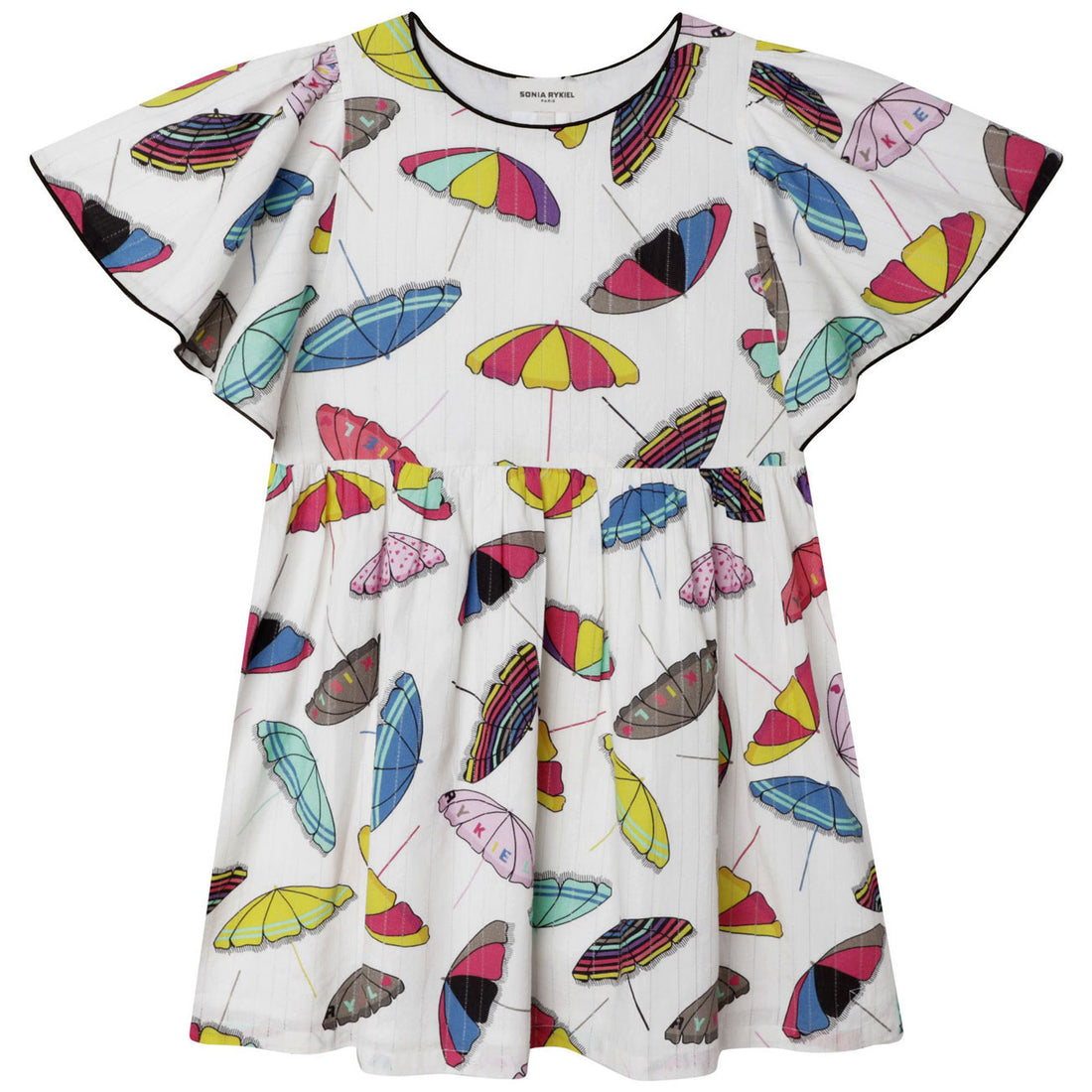 Sonia Rykiel Off White Beach Print Fancy Dress